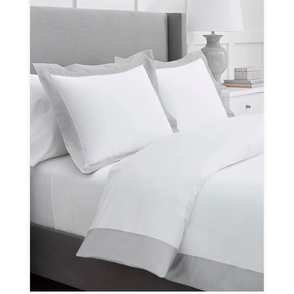 Boll & Branch Signature Colorblock Duvet Set Organic Cotton Luxury Cal King